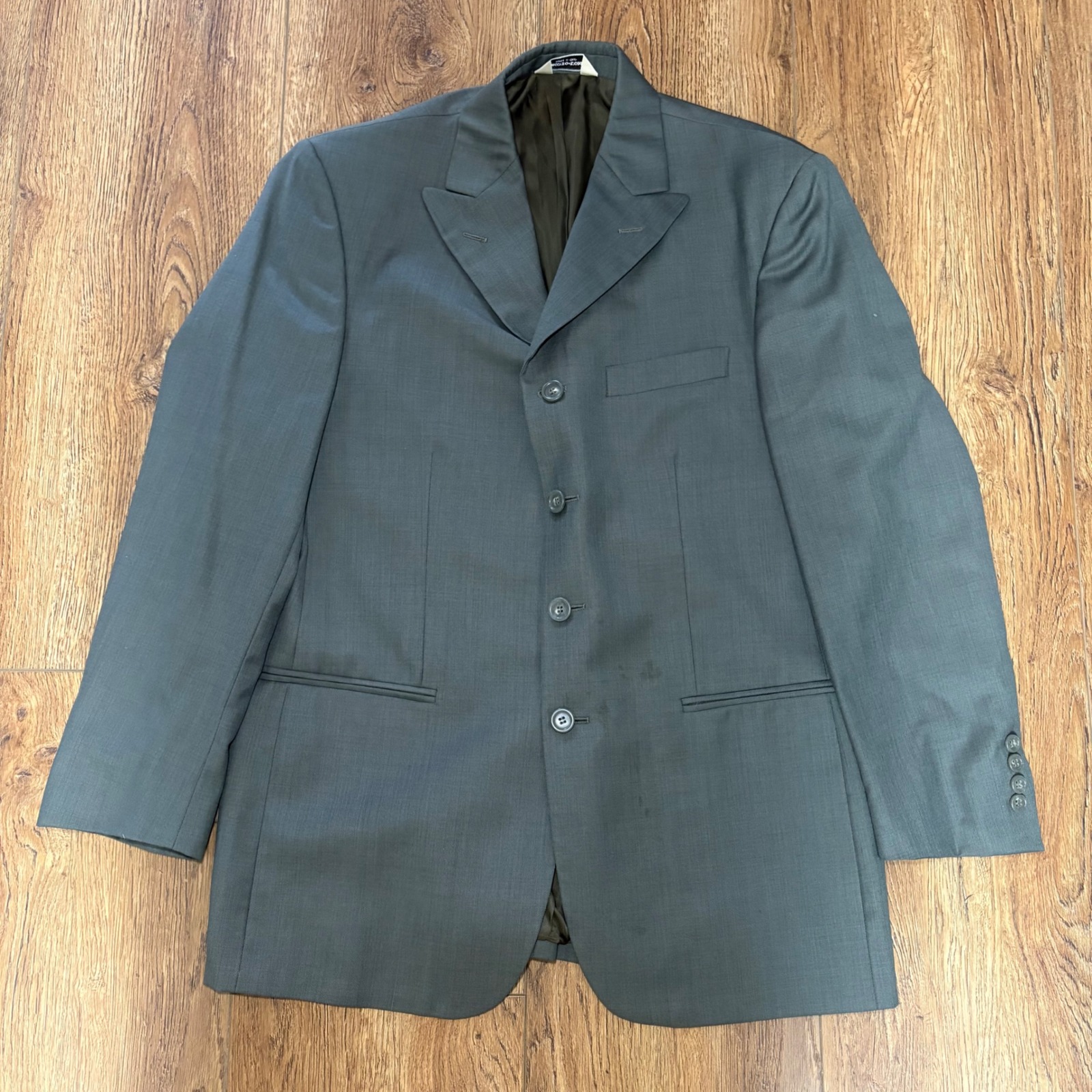 Pronto Uomo Firenze Mens Gray Zignone Super 100 Wool Suit Jacket 39r Made Italy